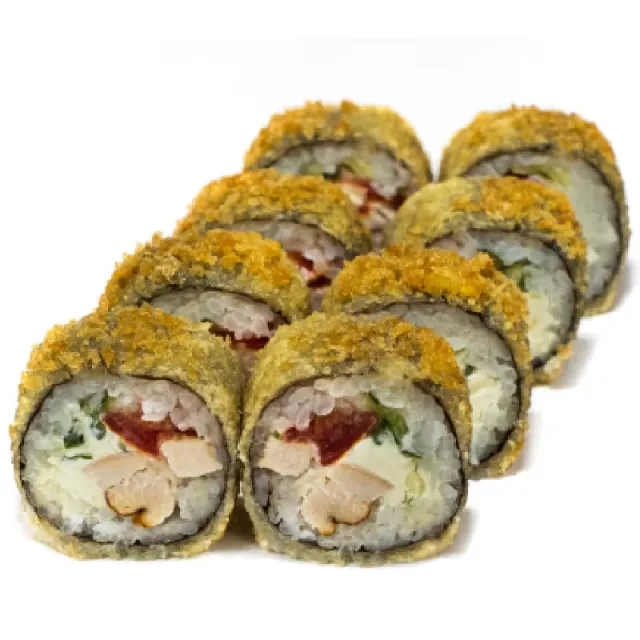 Жареный ролл с курицей